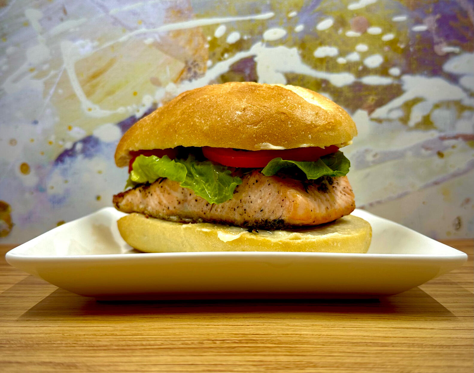 Salmon Sando with Garlic Aoli